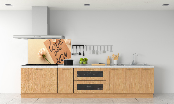 Rivestimento parete cucina con motivo a tema Festa della mamma