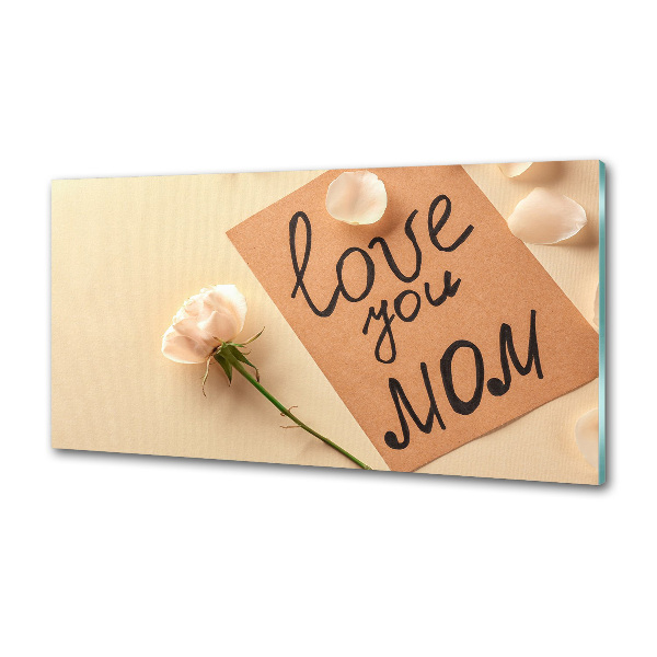 Rivestimento parete cucina con motivo a tema Festa della mamma