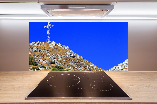 Pannello retrocucina con motivo Giewont dei Monti Tatra