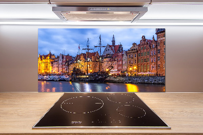 Rivestimento parete cucina con motivo ispirato a Danzica, Polonia