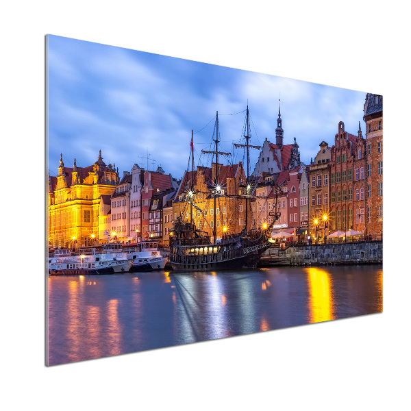 Rivestimento parete cucina con motivo ispirato a Danzica, Polonia