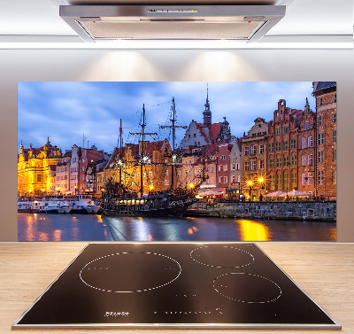 Rivestimento parete cucina con motivo ispirato a Danzica, Polonia