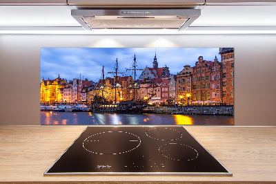 Rivestimento parete cucina con motivo ispirato a Danzica, Polonia