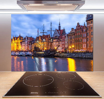 Rivestimento parete cucina con motivo ispirato a Danzica, Polonia