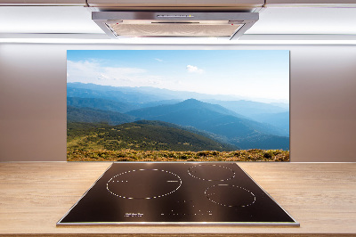 Rivestimento parete cucina con motivo del Parco nazionale dei Tatra