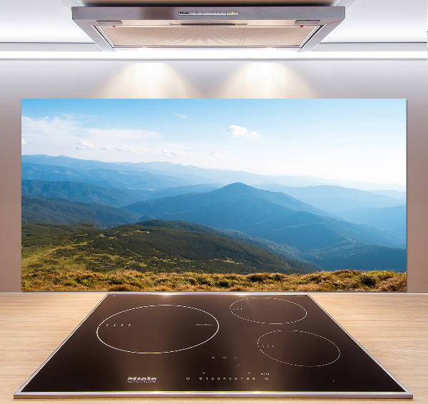 Rivestimento parete cucina con motivo del Parco nazionale dei Tatra