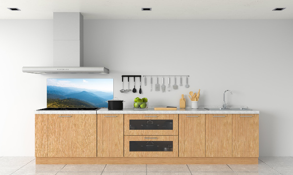 Rivestimento parete cucina con motivo del Parco nazionale dei Tatra