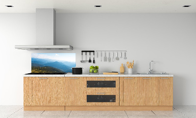 Rivestimento parete cucina con motivo del Parco nazionale dei Tatra