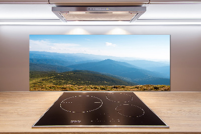 Rivestimento parete cucina con motivo del Parco nazionale dei Tatra