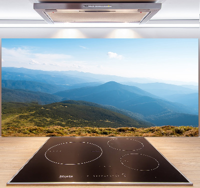 Rivestimento parete cucina con motivo del Parco nazionale dei Tatra