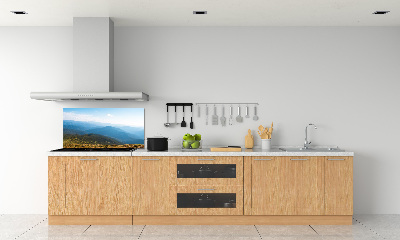 Rivestimento parete cucina con motivo del Parco nazionale dei Tatra