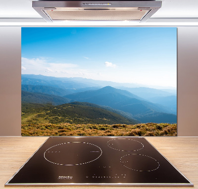 Rivestimento parete cucina con motivo del Parco nazionale dei Tatra