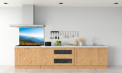 Rivestimento parete cucina con motivo del Parco nazionale dei Tatra