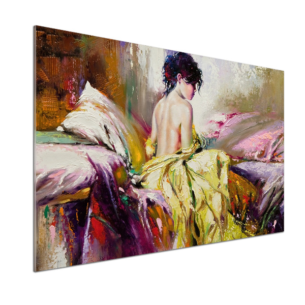 Pannello paraschizzi cucina con stampa raffigurante una donna seminuda