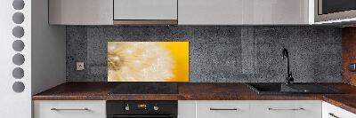 Pannello paraschizzi cucina con motivo a denti di leone