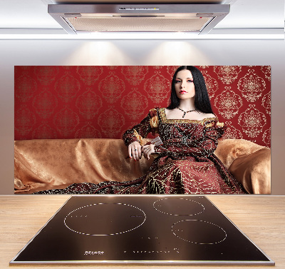 Pannello paraschizzi cucina con motivo in stile medioevale