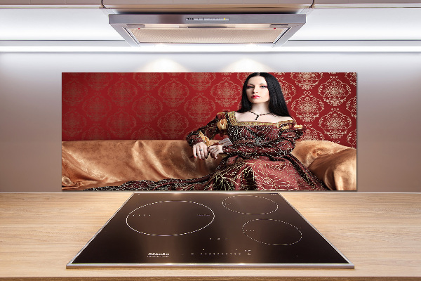 Pannello paraschizzi cucina con motivo in stile medioevale