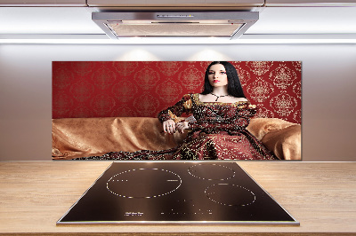 Pannello paraschizzi cucina con motivo in stile medioevale