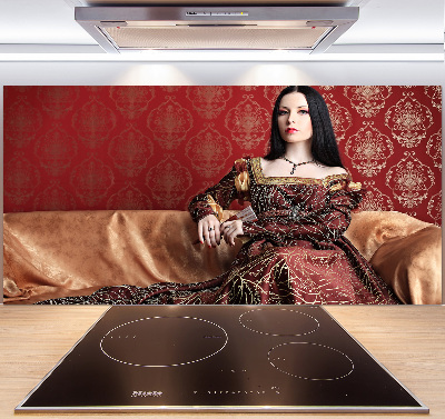 Pannello paraschizzi cucina con motivo in stile medioevale