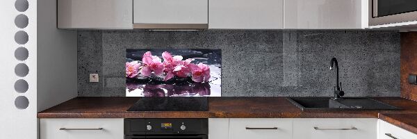 Pannello paraschizzi cucina con motivo di orchidea rosa