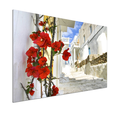 Pannello paraschizzi cucina con motivo isola di Mykonos, Grecia