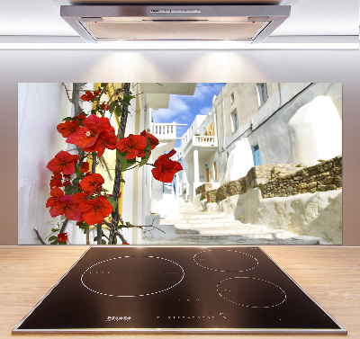 Pannello paraschizzi cucina con motivo isola di Mykonos, Grecia