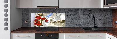 Pannello paraschizzi cucina con motivo isola di Mykonos, Grecia