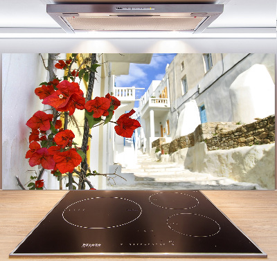 Pannello paraschizzi cucina con motivo isola di Mykonos, Grecia