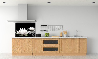 Pannello paraschizzi cucina con motivo ninfee