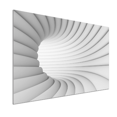 Rivestimento parete cucina con decorazione a tunnel astratto