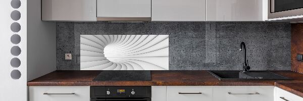 Rivestimento parete cucina con decorazione a tunnel astratto