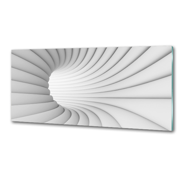 Rivestimento parete cucina con decorazione a tunnel astratto