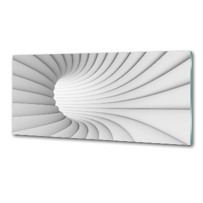 Rivestimento parete cucina con decorazione a tunnel astratto