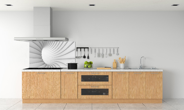 Rivestimento parete cucina con decorazione a tunnel astratto