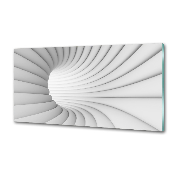 Rivestimento parete cucina con decorazione a tunnel astratto