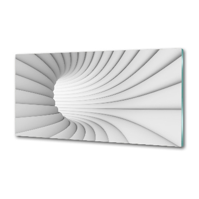 Rivestimento parete cucina con decorazione a tunnel astratto