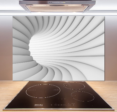 Rivestimento parete cucina con decorazione a tunnel astratto