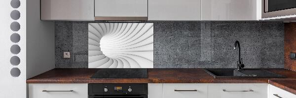 Rivestimento parete cucina con decorazione a tunnel astratto