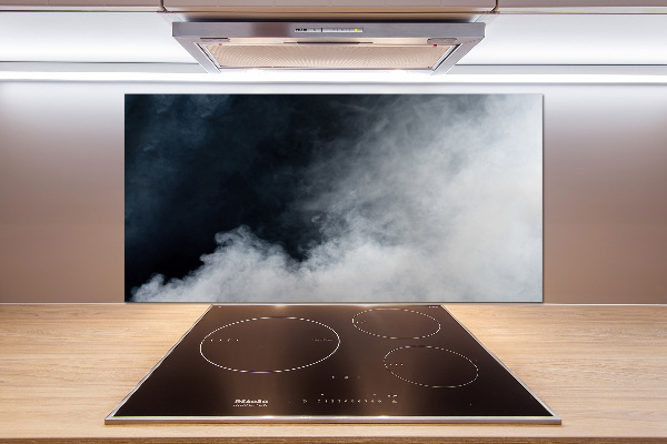 Pannello paraschizzi cucina in vetro color fumo bianco