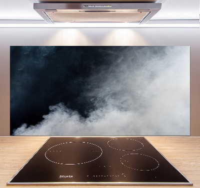 Pannello paraschizzi cucina in vetro color fumo bianco