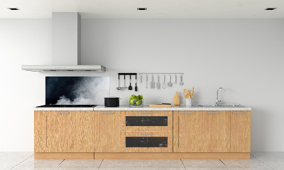 Pannello paraschizzi cucina in vetro color fumo bianco