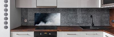 Pannello paraschizzi cucina in vetro color fumo bianco