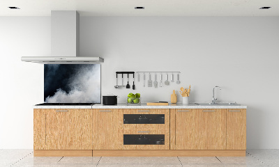 Pannello paraschizzi cucina in vetro color fumo bianco