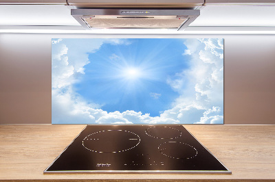 Rivestimento parete cucina con decoro 'Nuvole nel cielo'