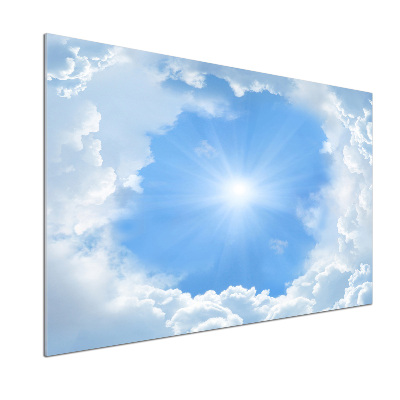 Rivestimento parete cucina con decoro 'Nuvole nel cielo'