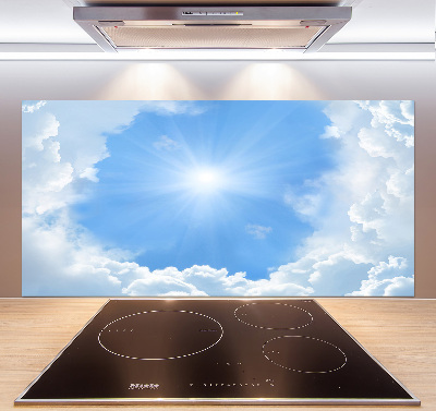 Rivestimento parete cucina con decoro 'Nuvole nel cielo'