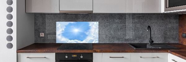 Rivestimento parete cucina con decoro 'Nuvole nel cielo'