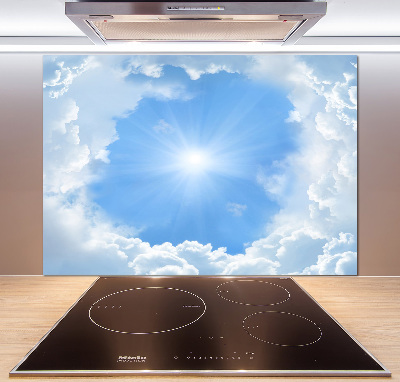Rivestimento parete cucina con decoro 'Nuvole nel cielo'