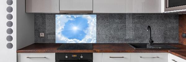 Rivestimento parete cucina con decoro 'Nuvole nel cielo'
