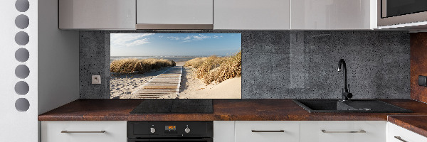 Rivestimento parete cucina con motivo Sentiero della spiaggia